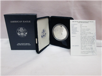 American Eagle Silver Dollar Proof with Box & COA   (US Mint, 2002W )