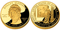 USA 2007 W Dolley Madison $10 Gold Coin from First Spouse Series