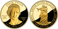 USA 2009 W Julia Tyler $10 Gold Coin from First Spouse Series
