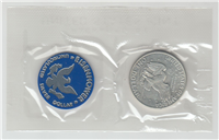 USA   Blue Envelope Eisenhower Uncirculated Silver Dollar  (U.S. Mint, 1971)