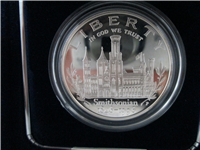 1996P Smithsonian Institution 150th Anniversary Commemorative Silver Dollar Box & COA  (US Mint, 1996)