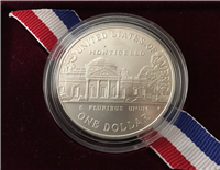 1993-P US MINT Thomas Jefferson Uncirculated Silver Dollar in OGP Box with COA