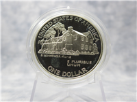 1990P Eisenhower Centennial Silver Proof Dollar with Box & COA   (US Mint, 1990)