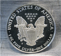 American Eagle Silver Dollar Proof in Box with COA  (US Mint, 1988P)