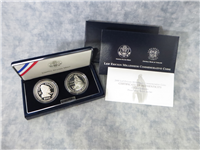 2000P Leif Ericson Millennium 2 Two Coin Silver Proof Set with Box and COA (US Mint, 2000)