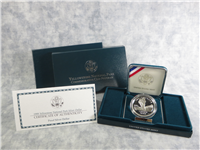 Yellowstone National Park Silver Dollar Proof Coin Box and COA (US Mint, 1999)