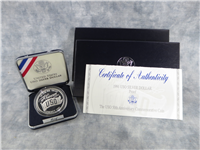 1991-D USO 50th Anniversary Silver Dollar in OGP Box with COA