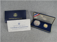 Constitution Silver Dollar and Gold Five Dollar Proof in Box + COA   (US Mint, 1987)
