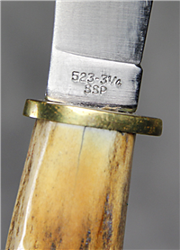 1988 CASE XX USA 523-3 1/4 SSP (2 Dot) Stag Fixed Blade Pheasant Knife