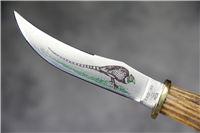 1988 CASE XX USA 523-3 1/4 SSP (2 Dot) Stag Fixed Blade Pheasant Knife
