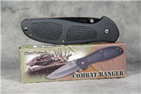 FROST CUTLERY 16-658B Black Combat Ranger Folder w/ Thumb Stud