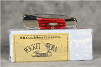 2013 CASE XX 02758 - 61225L SS Red Bone Pocket Worn Mini-Lockback Knife
