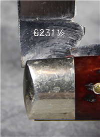 1965-1969 CASE XX USA 6231 1/2 Red/Brown Jigged Bone Large Torpedo Jack Knife