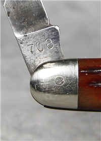 1946-1973 SCHRADE WALDEN 708 Jigged Bone Boy Scout Pen Knife