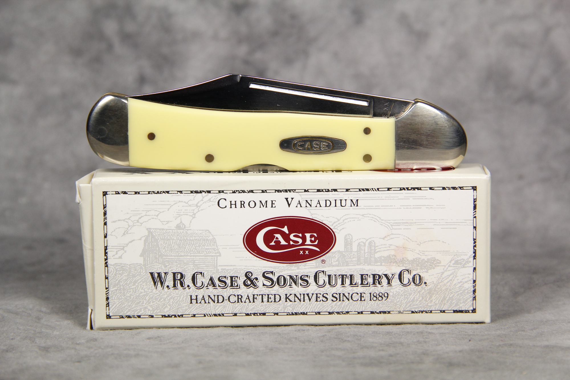 1999 case xx usa 31549l cv yellow copperlock pocket knife mint in box