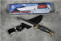 CHIPAWAY CUTLERY 2115BW Airborn Ranger 10-3/4" Black Hunting Knife & Sheath