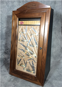 2002 CASE XX Oak Tabletop Dealer Display Complete with 9 Stag Knives