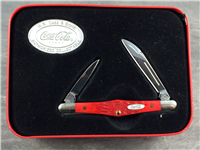 2003 CASE XX 62156 SS Coca-Cola Red Bone Tuxedo Knife in Collector