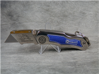 KOBALT Stainless Steel Folding Lockback Utility Razor Knife with Sheath