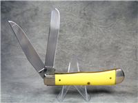 1998 JOHN DEERE CASE XX USA 3254 SS Yellow Trapper Pocket Knife