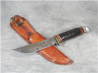 WESTERN Official Boy Scouts of America Leather Fixed Blade Hunting Knife w/ Sheath
