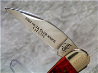 2003 CASE XX 6355WH SS Limited Edition NKCA Club Bone Seahorse Whittler Knife