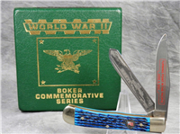 1992 BOKER WWII Midway Limited Ed. Blue Bone Commemorative Trapper Knife