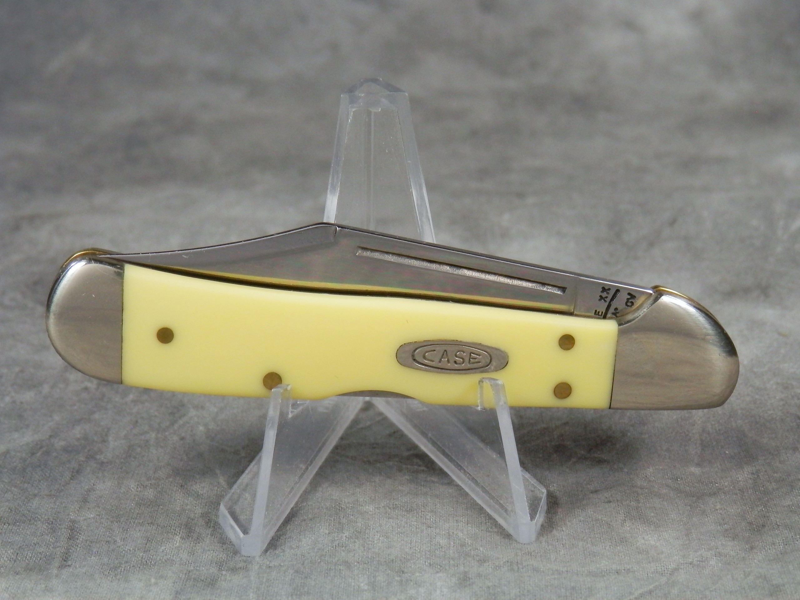1999 case xx usa 31749l cv smooth yellow mini copperlock pocket knife current market value