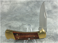 1993 BUCK 112 Ranger Lockback Knife - Wood Handle - Brass Bolsters - Leather Sheath