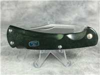 2010 BUCK 112 Ranger Green Single-Blade Lockback Knife with Leather Sheath