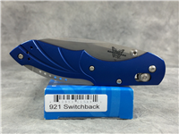BENCHMADE Switchback 921 *Warren Osborne* Blue Aluminum 2-Blade Axis Lock