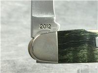 2012 REMINGTON UMC R4466 Ltd Ed 30th Anniv. Green Curly Maple Muskrat Bullet Knife
