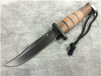 2015 BUCK 119 USA Fixed Blade Stacked Leather Hunting Knife