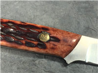 ARKANSAS MADE DOZIER 7-1/2" Jigged Bone Fixed-Blade Knife with Kydex Sheath