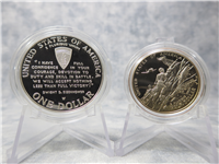 World War II 50th Anniversary Silver $1 Dollar & Half Proof Coin Set (US Mint, 1991-1995)
