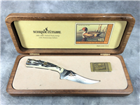 SCHRADE CUTLERY 2001-2002 15th Anniversary Limited Ed. Federal Duck Stamp Knife