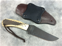 2014 WINKLER KNIVES II Caswell Finish Elk Antler 9-1/4" Hunting Belt Knife