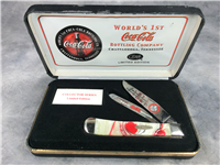 2000 CASE XX 6254 Ltd Ed Coca-Cola Chattanooga Swirl Celluloid Trapper Knife