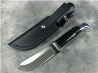 2004 BUCK 103 Black Phenolic 8-1/8" Skinner Knife with Leather Sheath