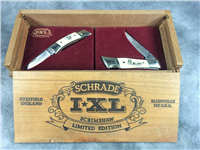 1981 I-XL SCHRADE WOSTENHOLM Scrimshaw Ship Design Limited Edition Knife Set