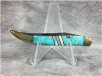 2002 CASE XX EX10096 SS Exotic Turquoise & Mother of Pearl Tiny Toothpick Knife