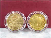 8-8-08 Double Prosperity Gold Amercian Eagle & American Buffalo Coin Set in Box with COA (US Mint, 2008-W)   