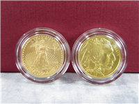 8-8-08 Double Prosperity Gold Amercian Eagle & American Buffalo Coin Set in Box with COA (US Mint, 2008-W)   