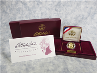 George Washington Bicentennial Commemorative Proof Gold $5 Coin with Box and COA (US Mint, 1999-W)