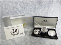 American Eagle 20th Anniversary 3-Coin Silver Set in Box with COA (US Mint, 2006)
