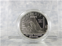 Vietnam Veterans Memorial Silver Dollar Proof Coin with Box & COA (US Mint, 1994-P)