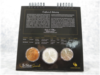 5-Star Generals Profile Collection Silver Dollar 3-Coin Uncirculated Set in Box with COA (US Mint, 2013)