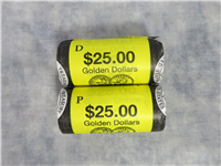 Sacagawea GOLDEN DOLLARS Philadelphia & Denver $25 Roll Lot (U.S. Mint, 2002)