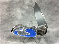 FRANKLIN MINT Polar Bear Single Blade Folding Collector Knife