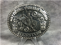 1984 NATIONAL FINALS RODEO - HESSTON - 2nd Ed. Anniv. Series Collectors Belt Buckle